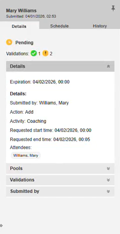 View employee request details