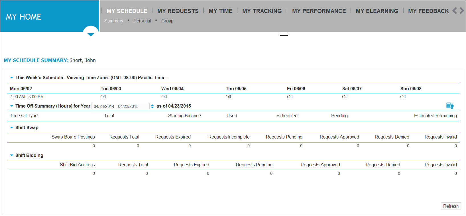 Summary screen capture